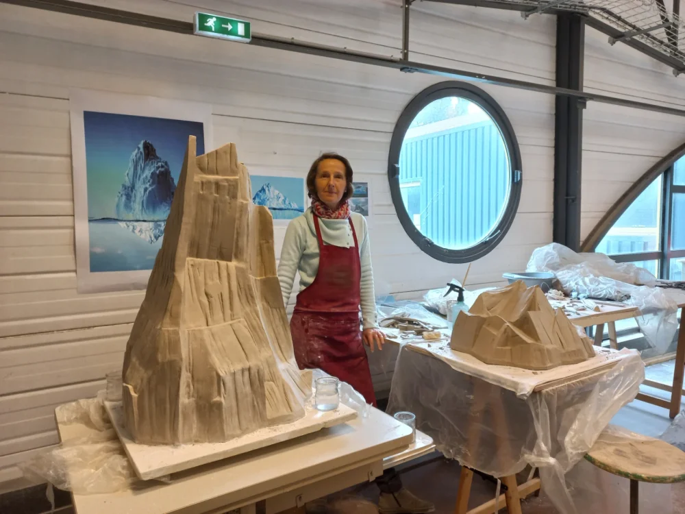 Beatrice Sermondadaz dans son atelier